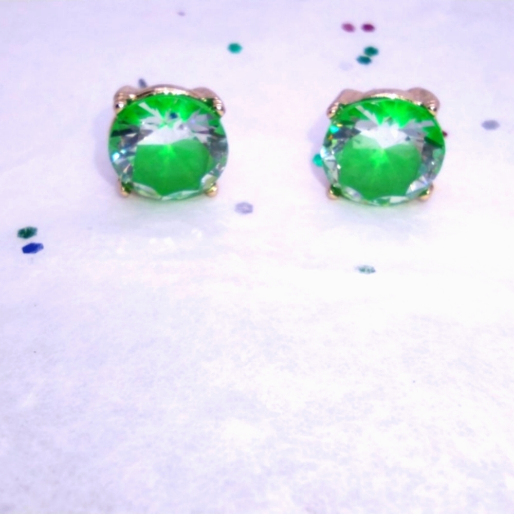 Lime green studs